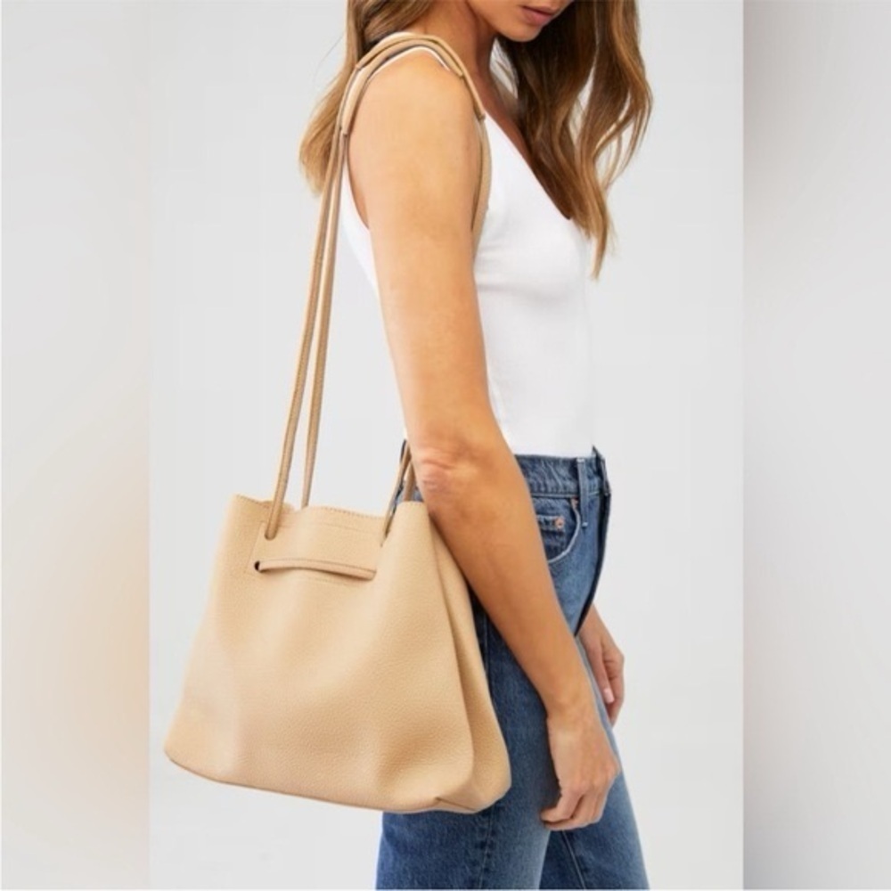 8 Other Reasons Tan Slouchy Vegan Leather Bag